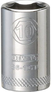 DeWALT DWMT86108OSP Hand Socket, 11 mm Socket, 1/4 in Drive, 6-Point, Vanadium Steel, Polished Chrome
